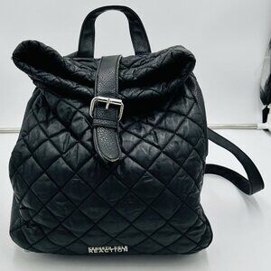 Kenneth Cole Reaction Women's Fold-Over Quilted Backpack Black
